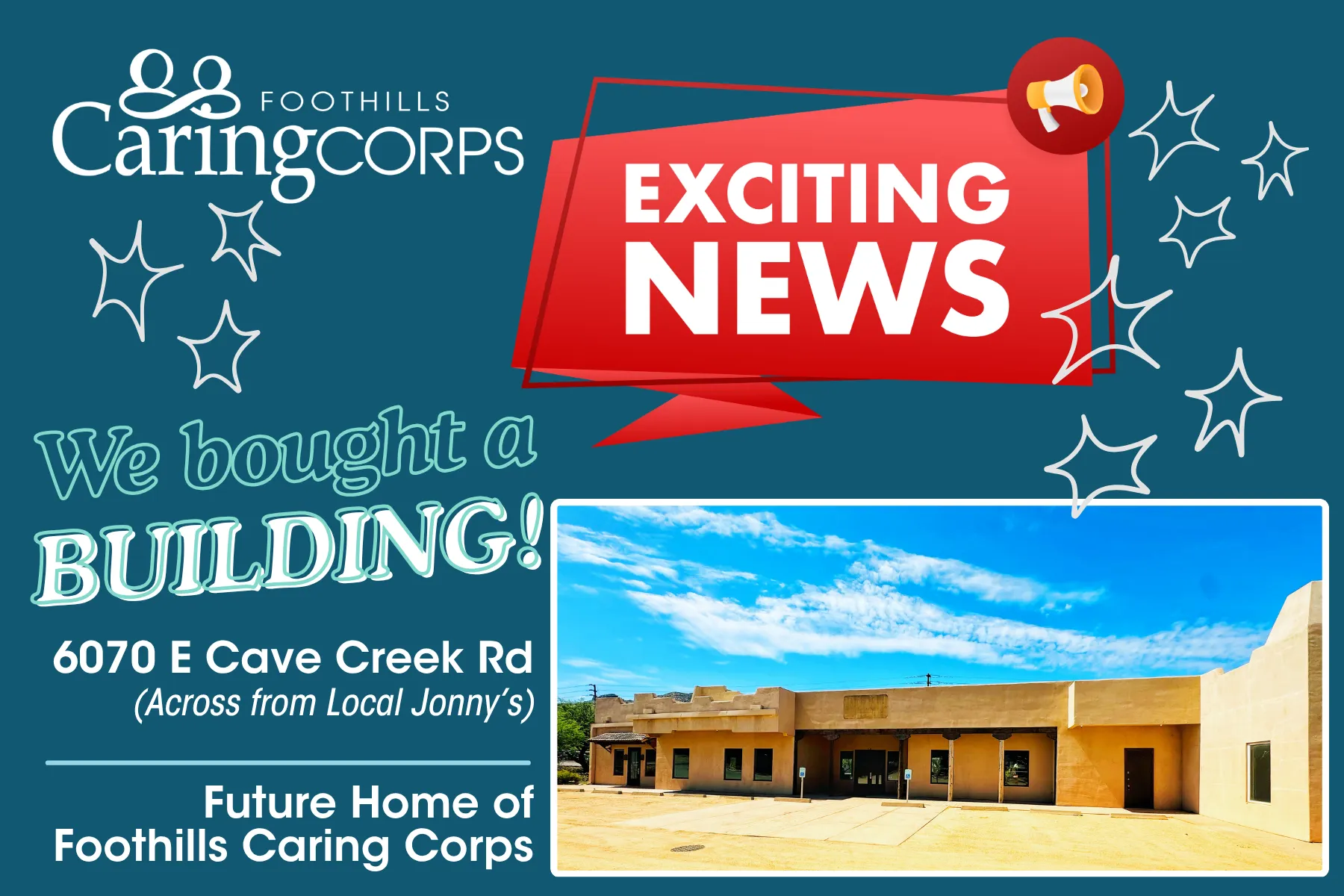 Foothills Caring Corps buys a building in cave creek